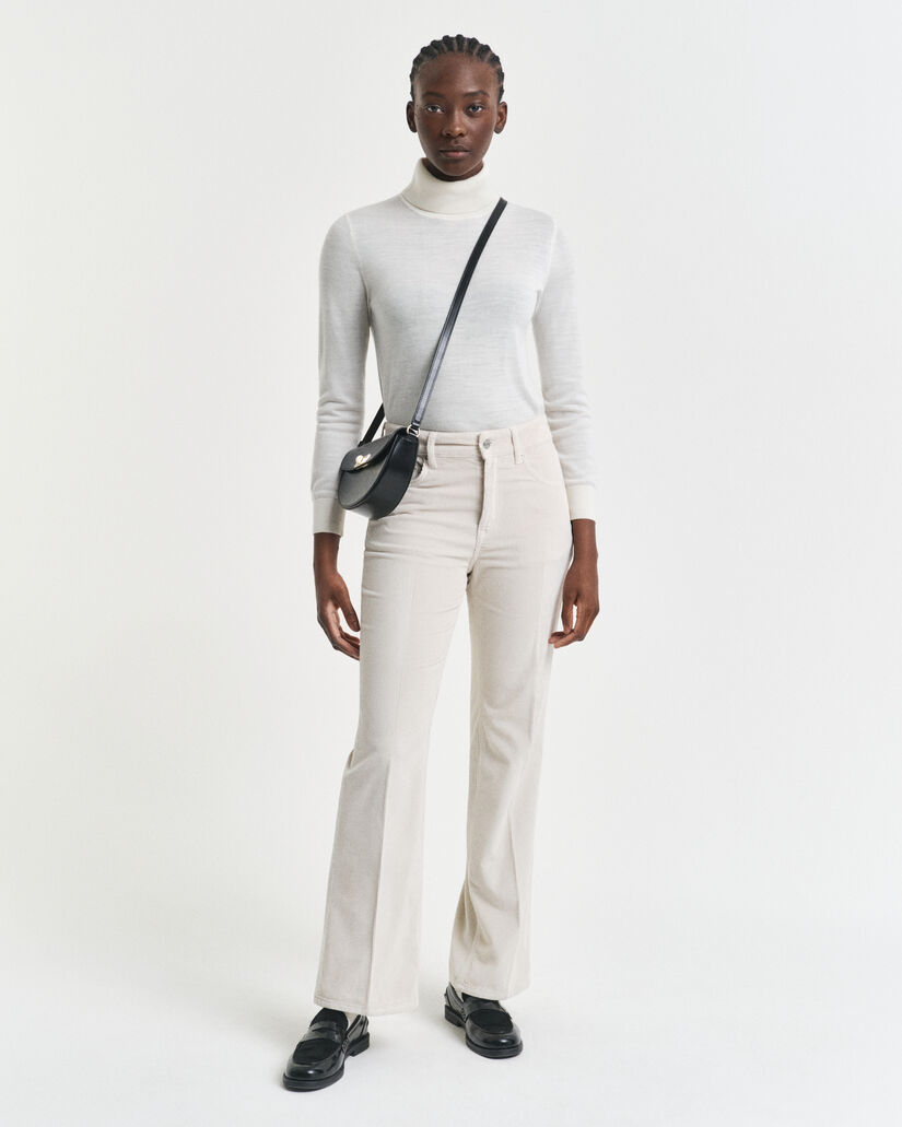 Jean évasé en velours côtelé