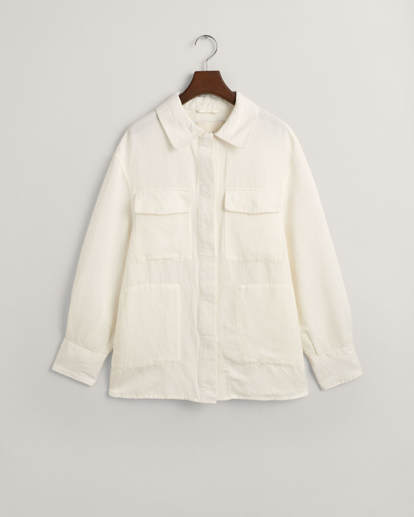 Overshirt met linnenmix