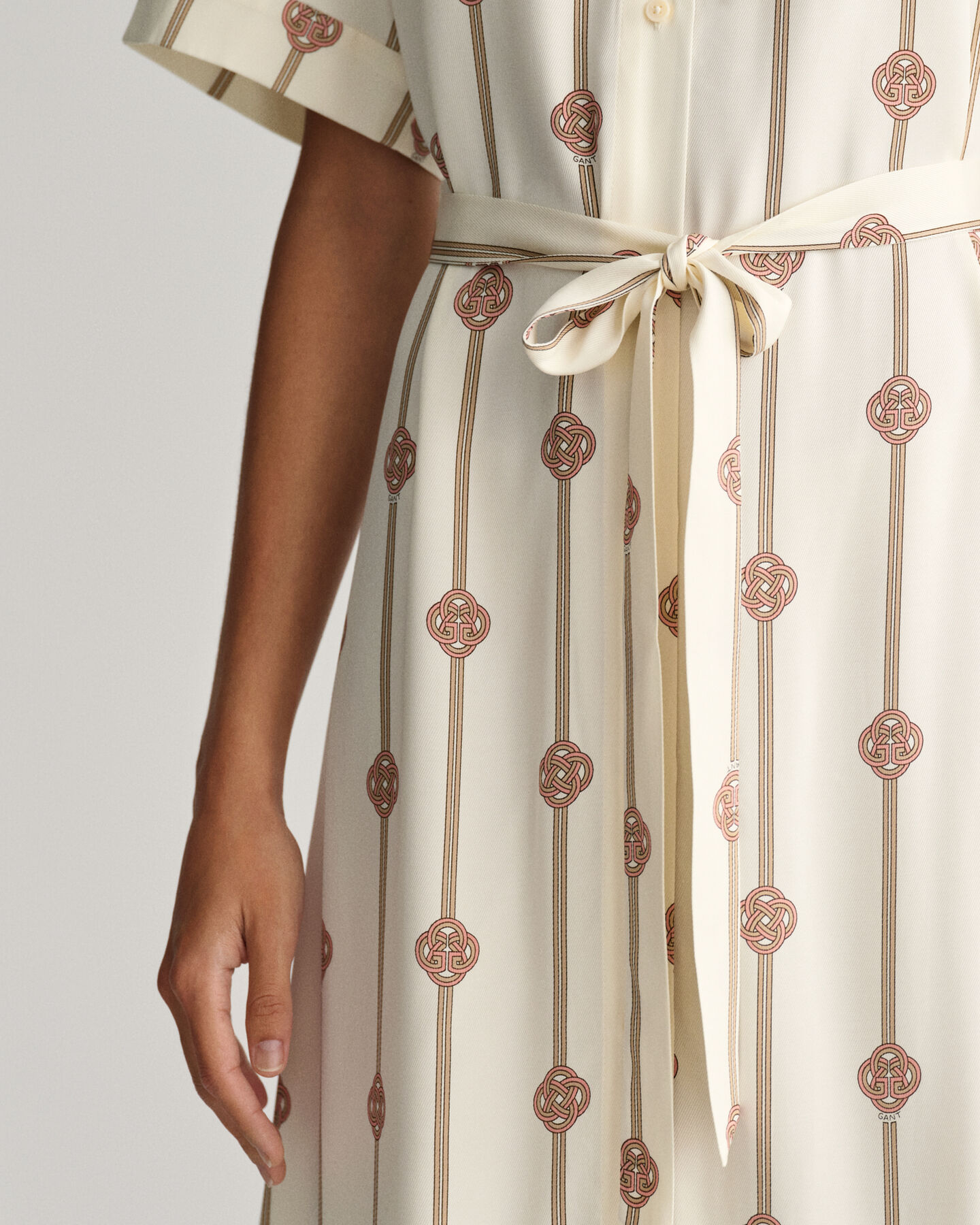 Hemdjurk met print en korte mouwen