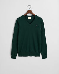 Pull col V en coton classique