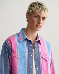 Relaxed Fit gestreept Heavy Twill overhemd