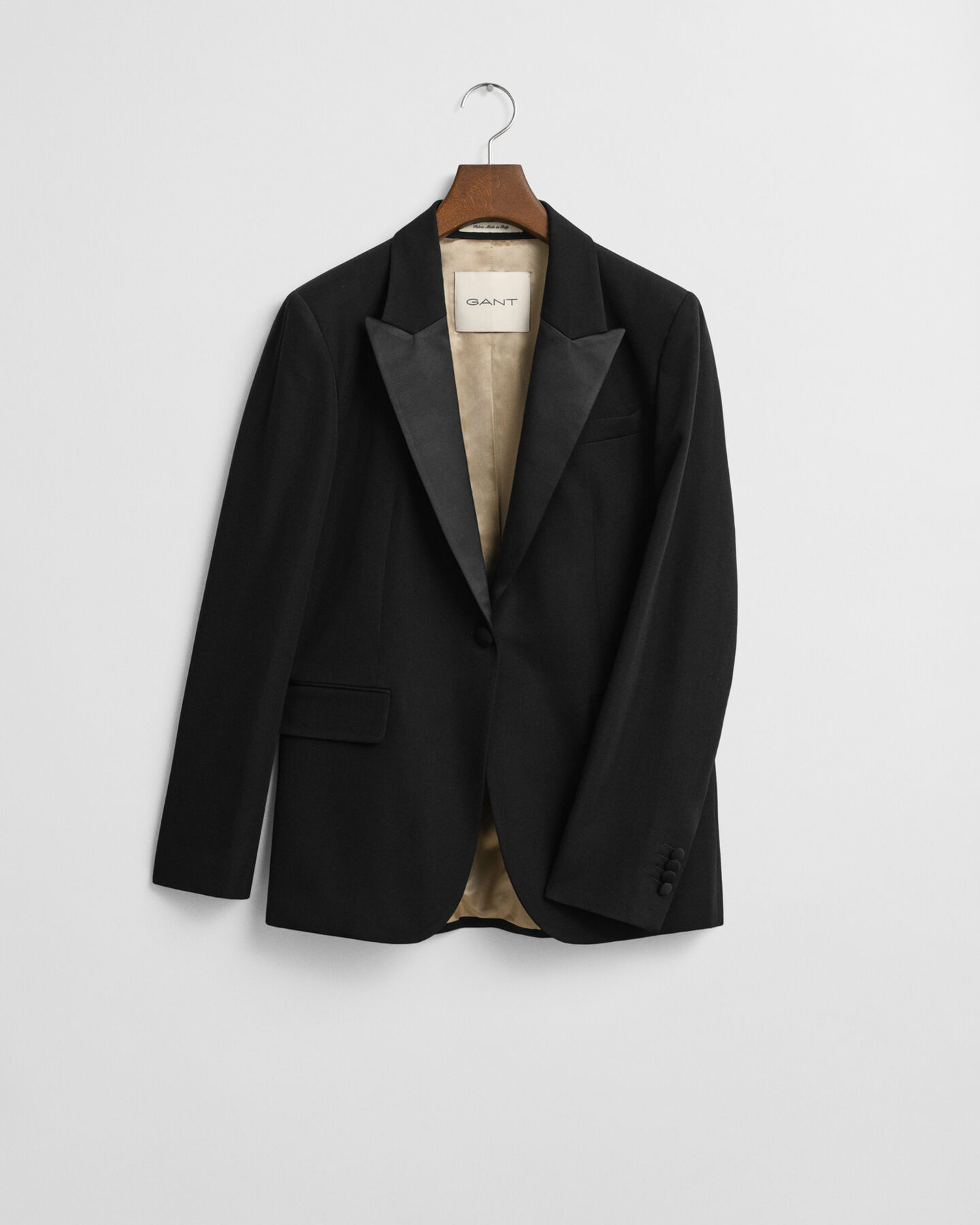 Regular Fit smokingblazer van wolmix
