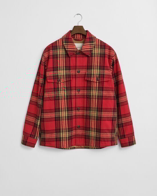 Surchemise coupe décontractée rembourrée à carreaux