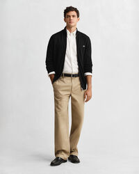 Cardigan zippé en coton décontracté