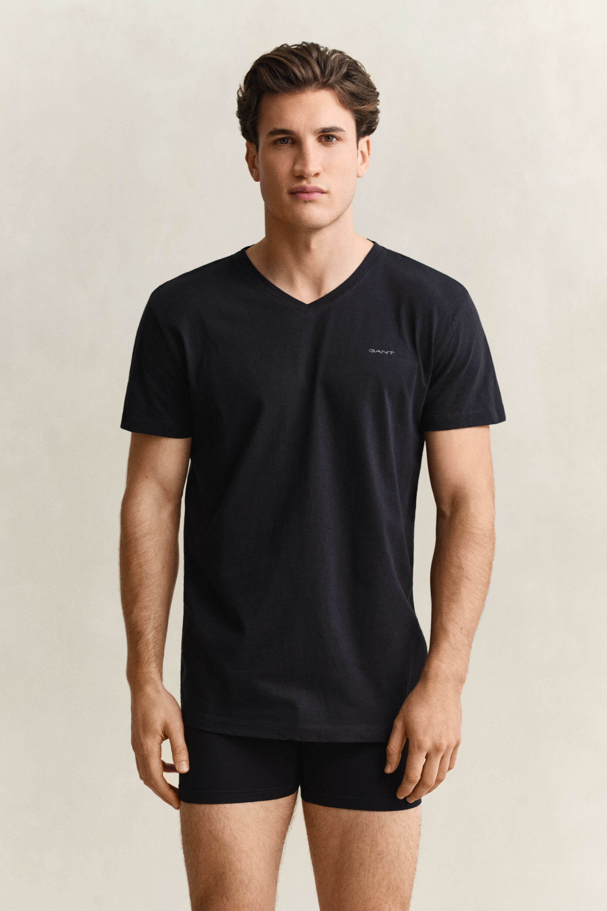 Set van twee T-shirts met V-hals