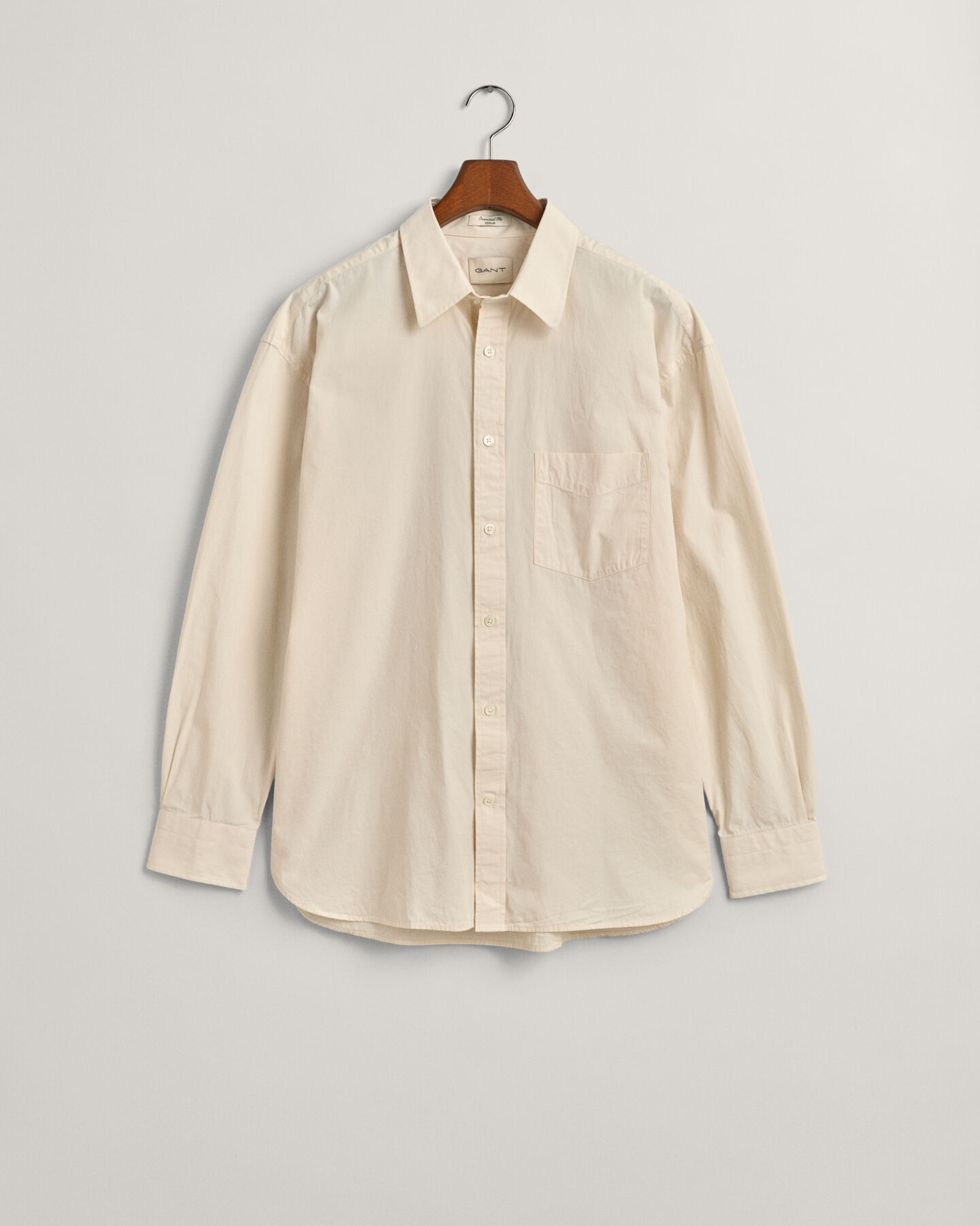 Oversized hemd van compacte poplin