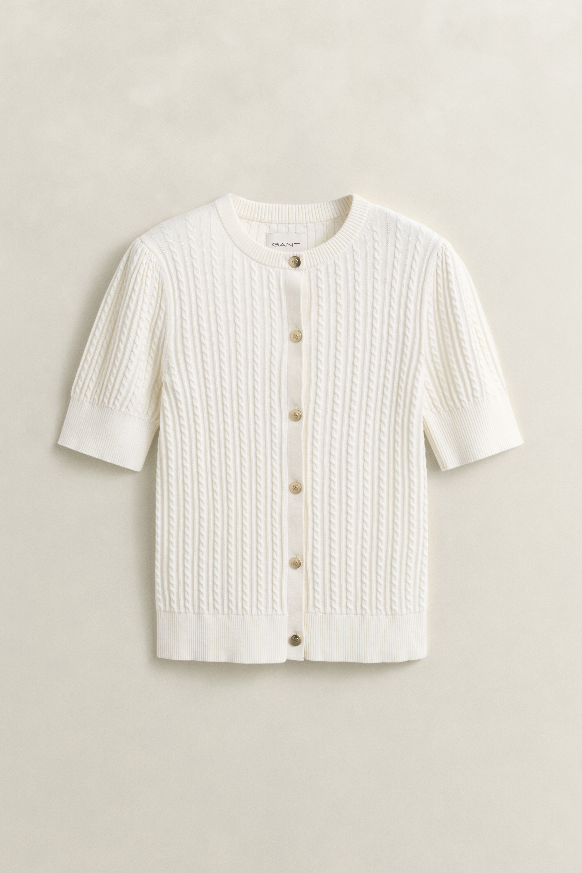 Cardigan en maille torsadée de coton