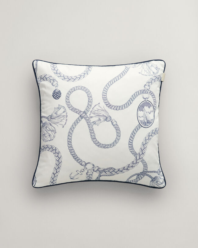 Housse de coussin en satin à imprimé Sailing