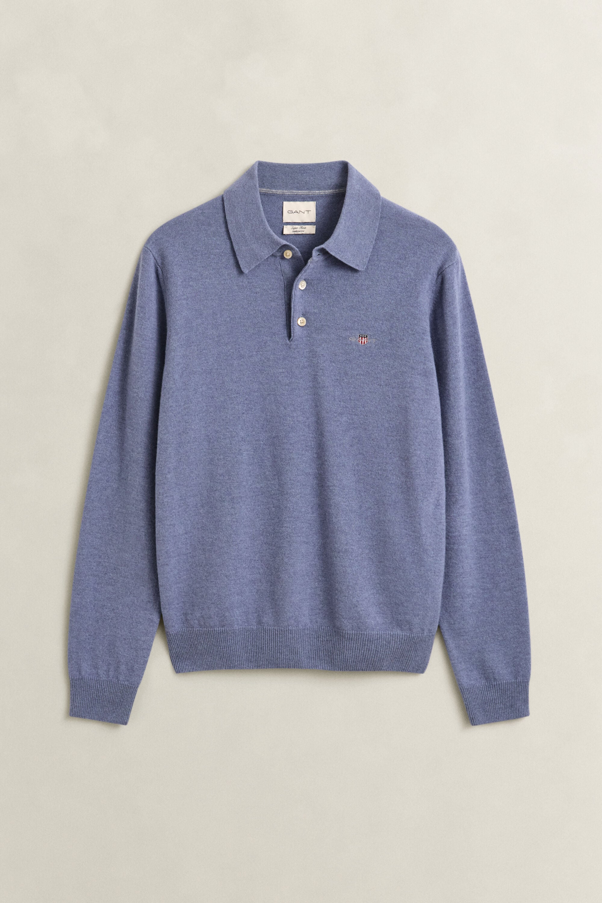 Pull polo en laine d'agneau ultrafine