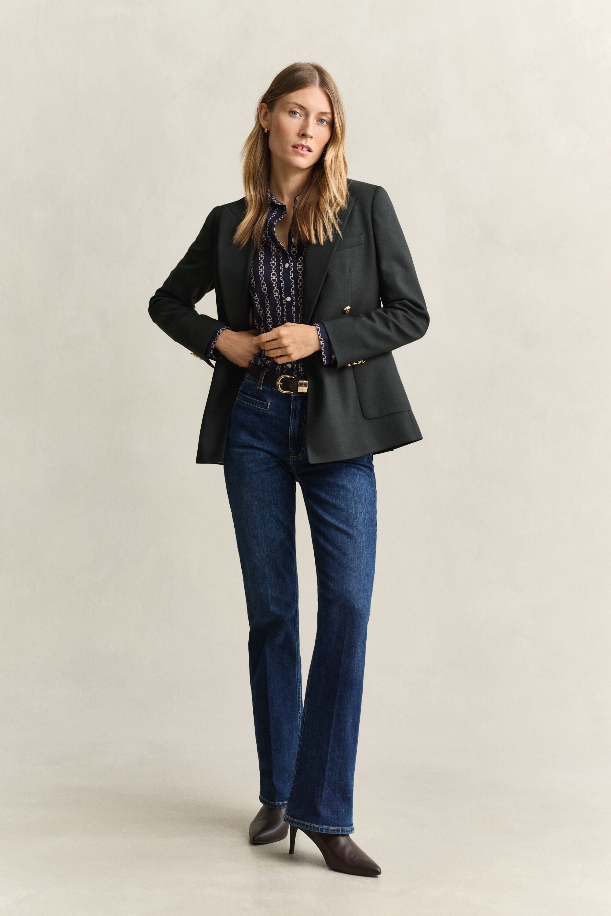 Chemise en voile de coton à motif imprimé