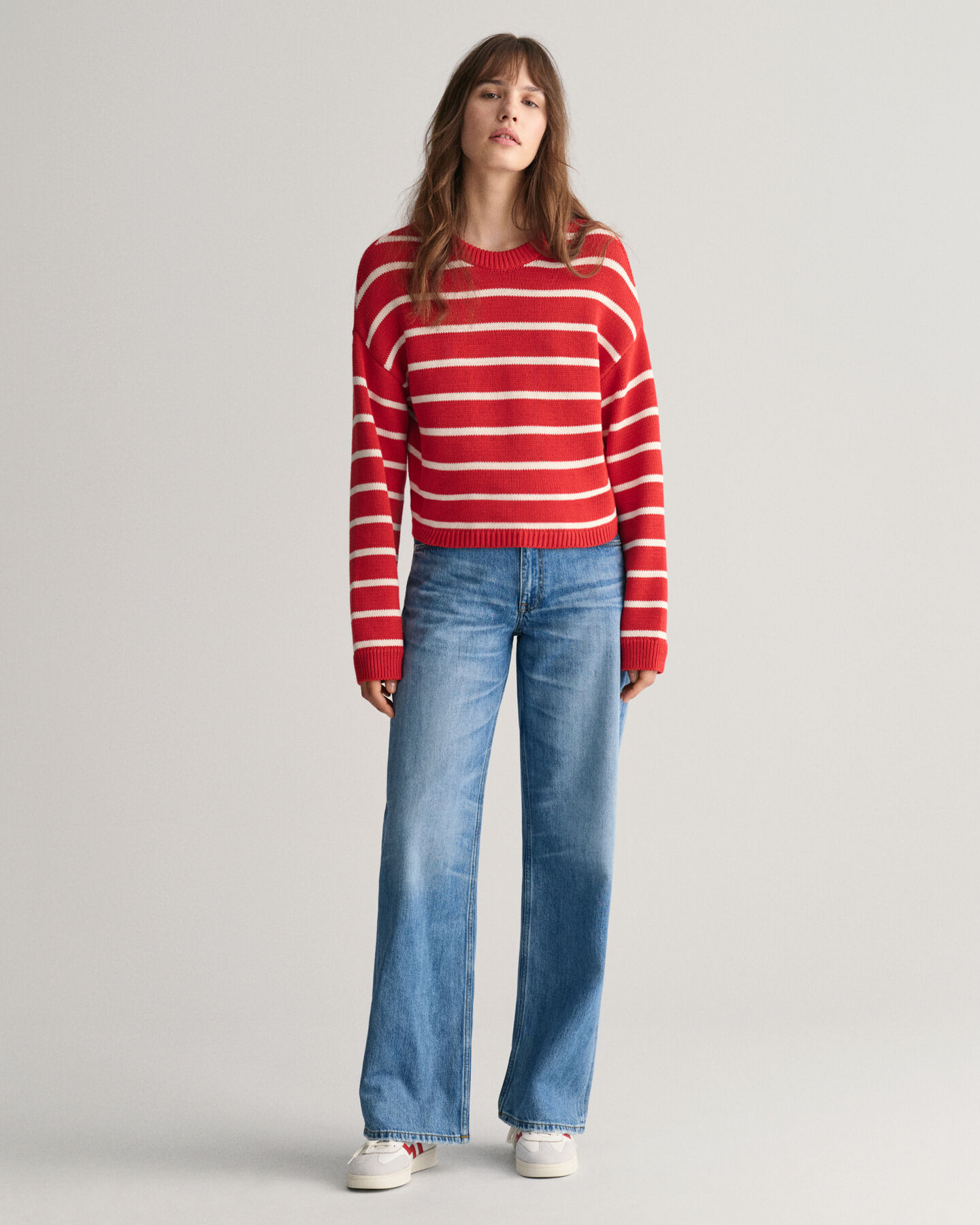 Pull ras du cou à rayures