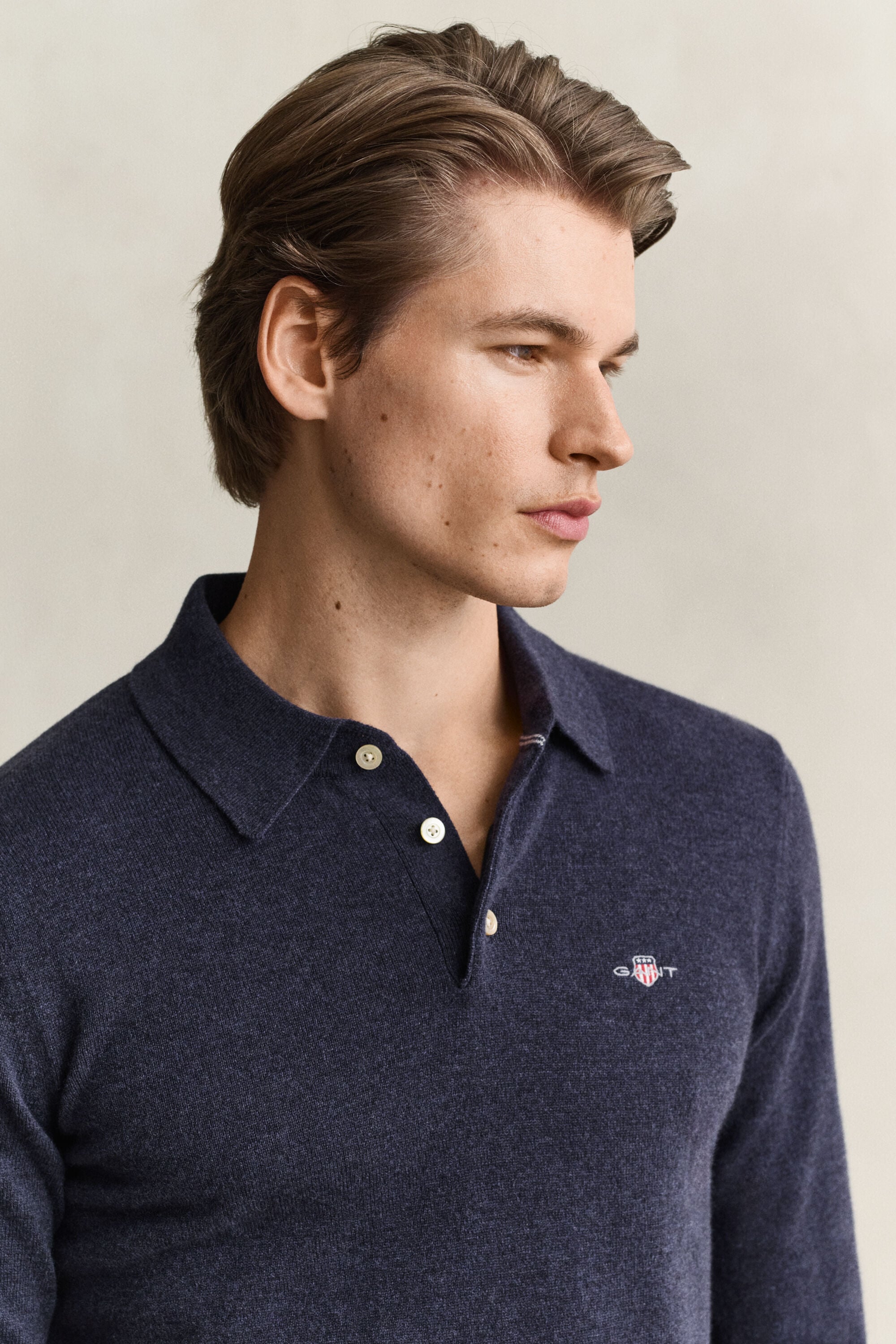 Pull polo en laine d'agneau ultrafine