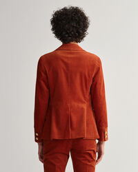 Veste blazer slim en velours côtelé