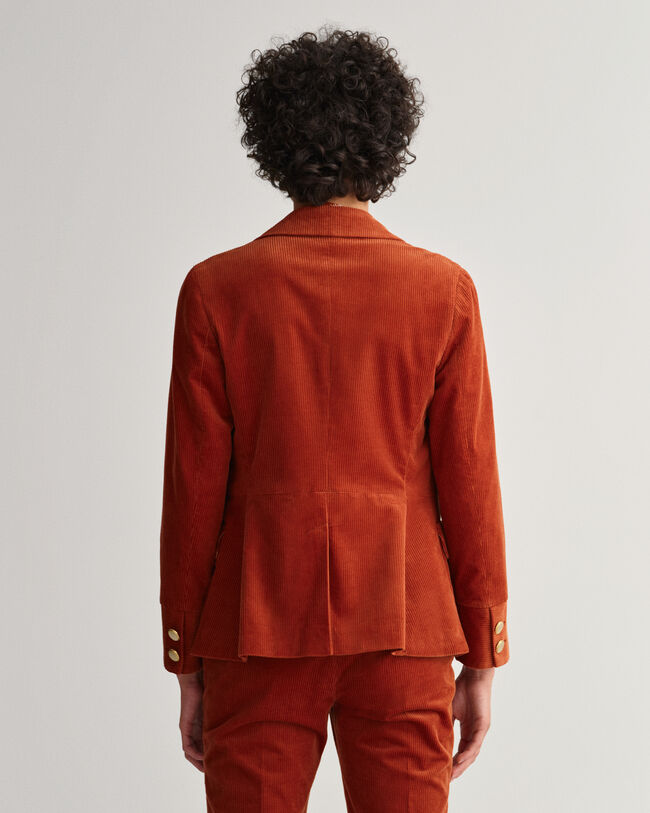 Veste blazer slim en velours côtelé