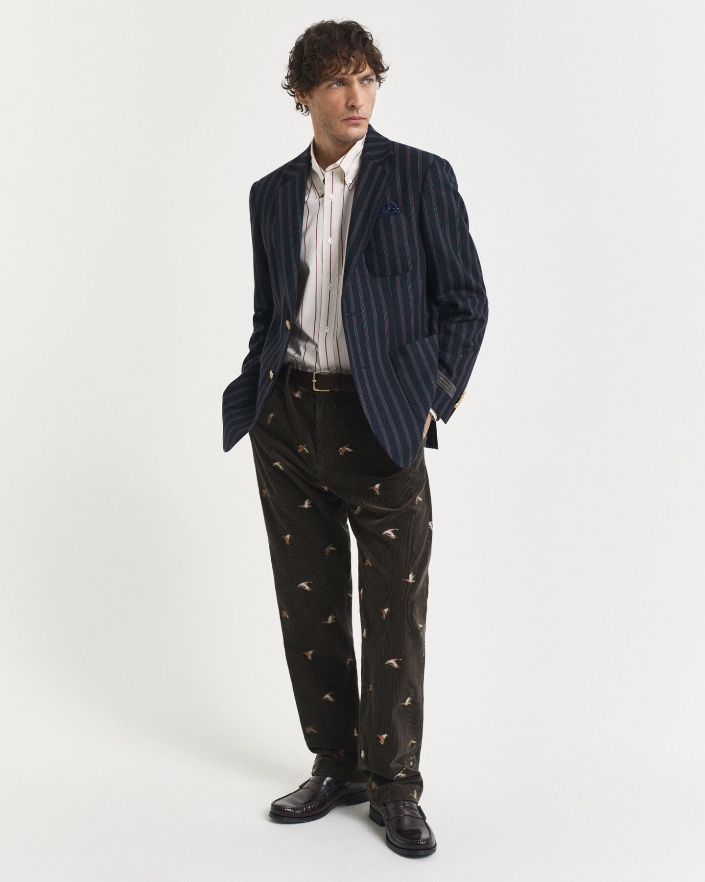 Chemise coupe décontractée à rayures Heritage Poplin