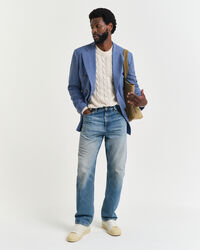 Veste de costume coupe regular en laine moulin&eacute;e