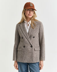 Veste blazer coupe regular en laine texturée