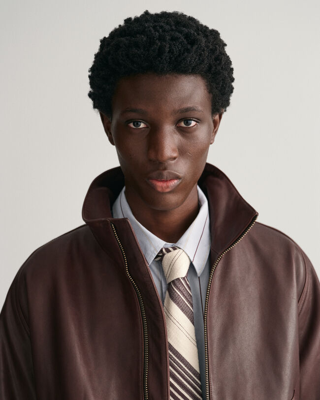 Blouson aviateur en cuir