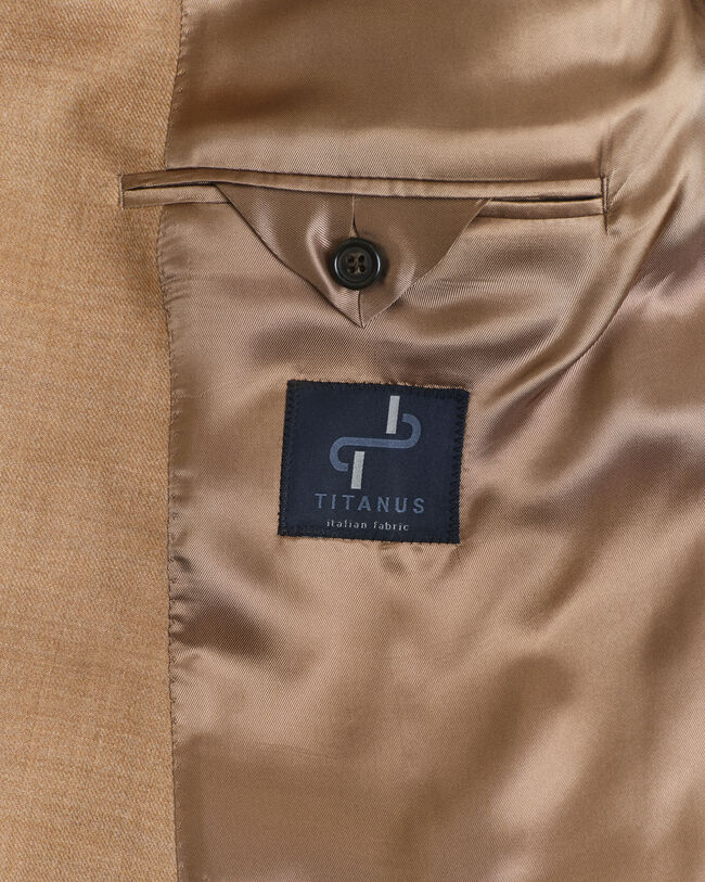 Veste blazer Club en flanelle camel