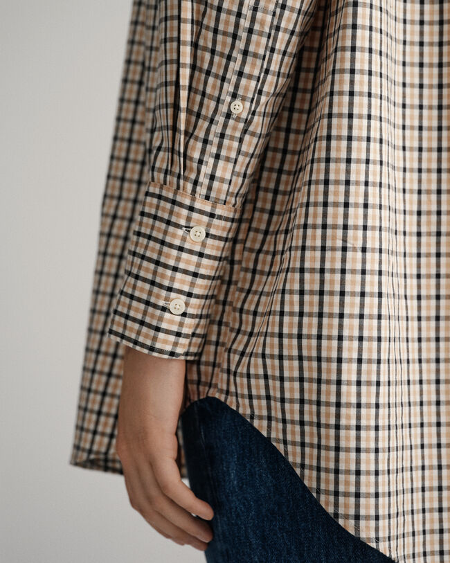 Oversized geruit hemd