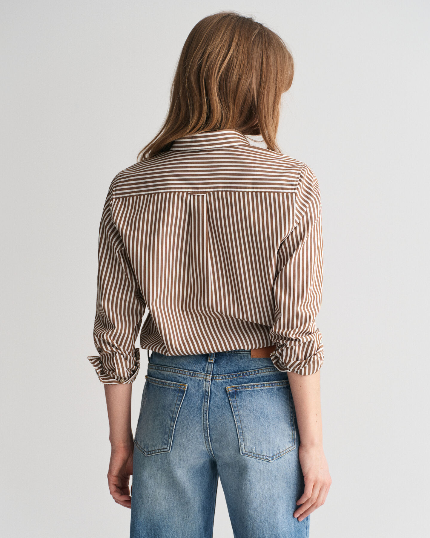 Regular Fit Classic hemd met strepen van poplin