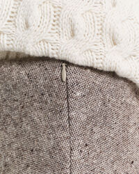 Wollen, uitlopende midirok