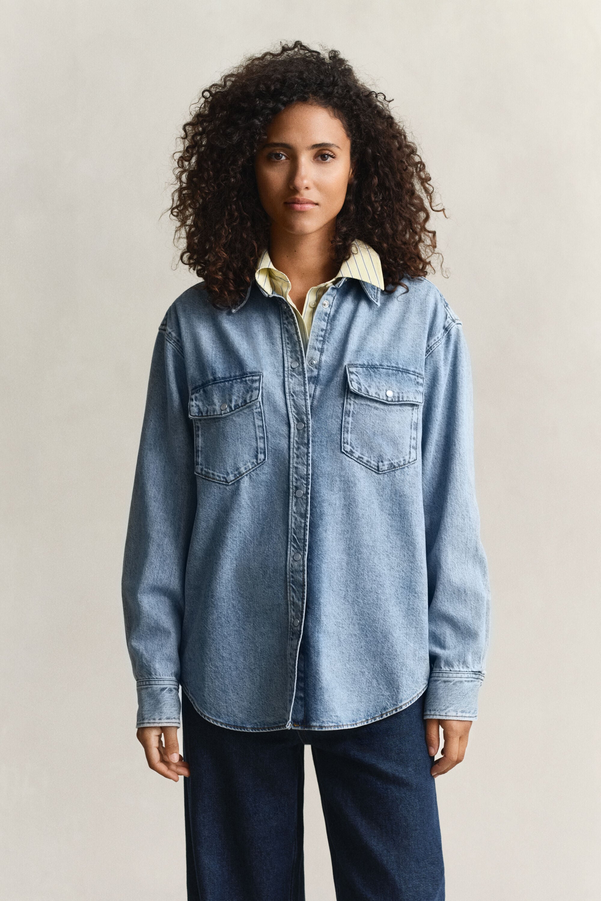 Chemise coupe décontractée en denim