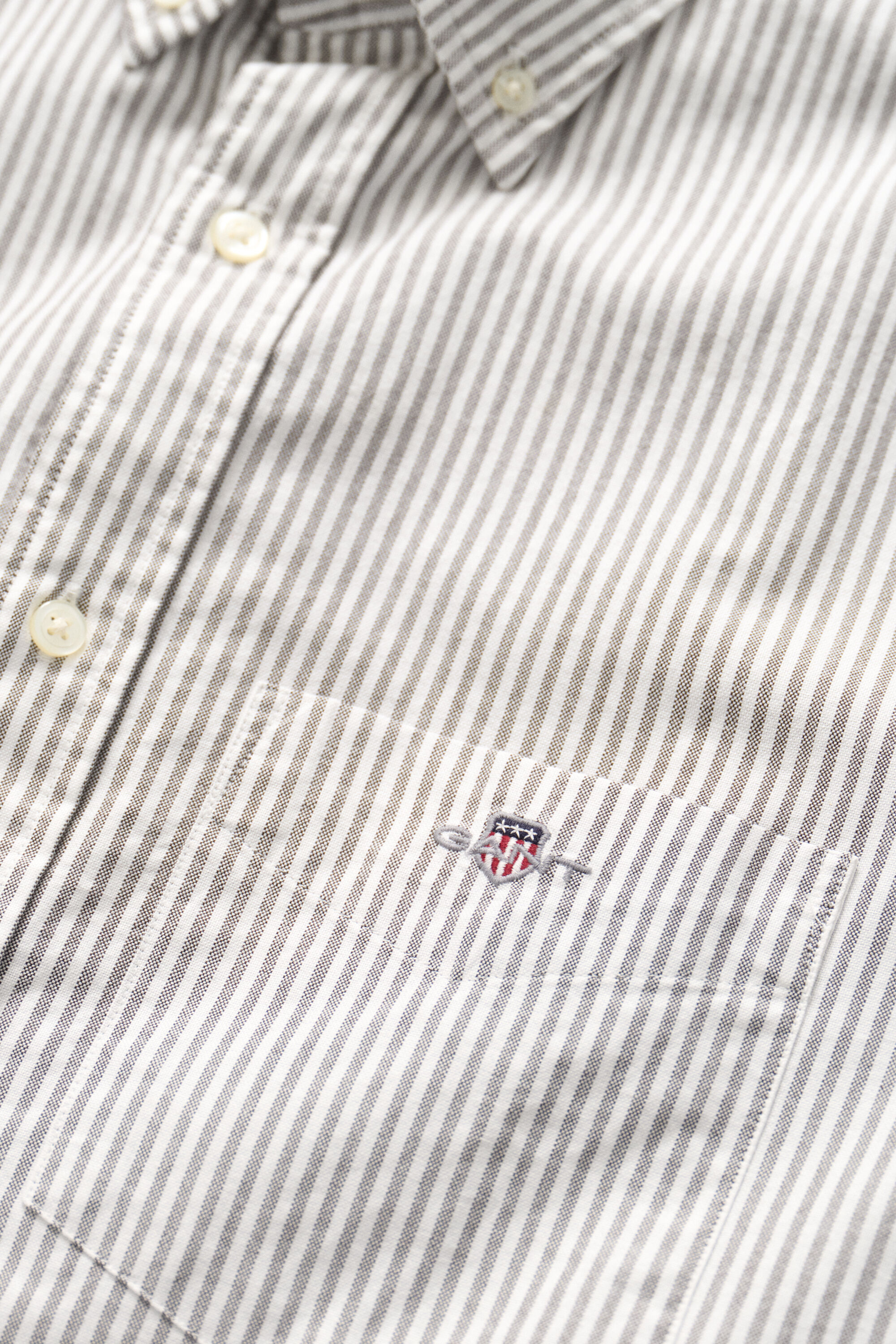 Chemise en coton Oxford regular classique à rayures