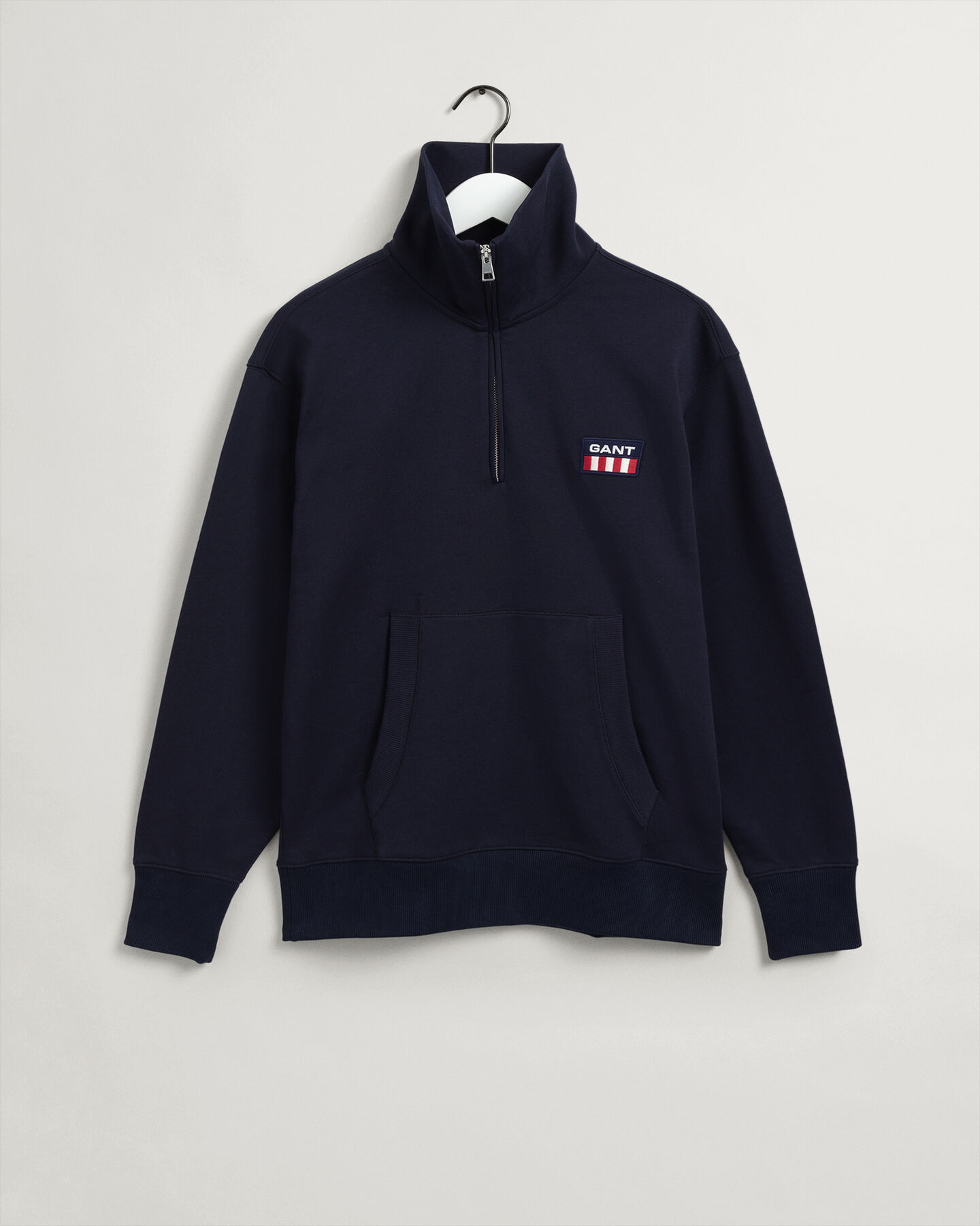 Retro Flag sweater met korte rits