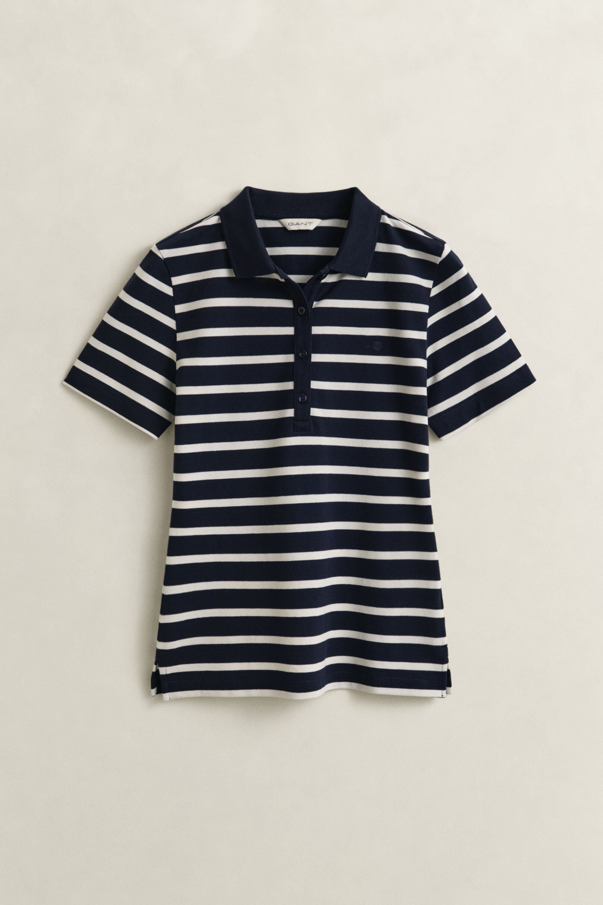 Polo en coton piqué à rayures