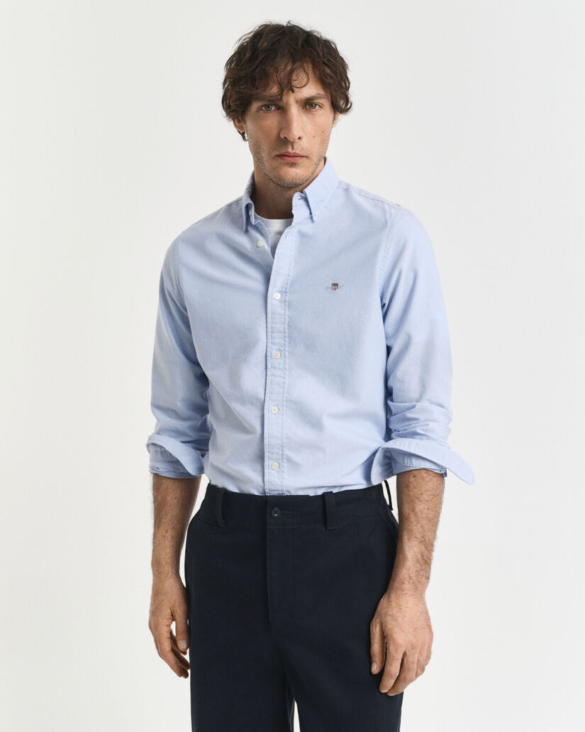 Chemise coupe slim en coton Oxford classique