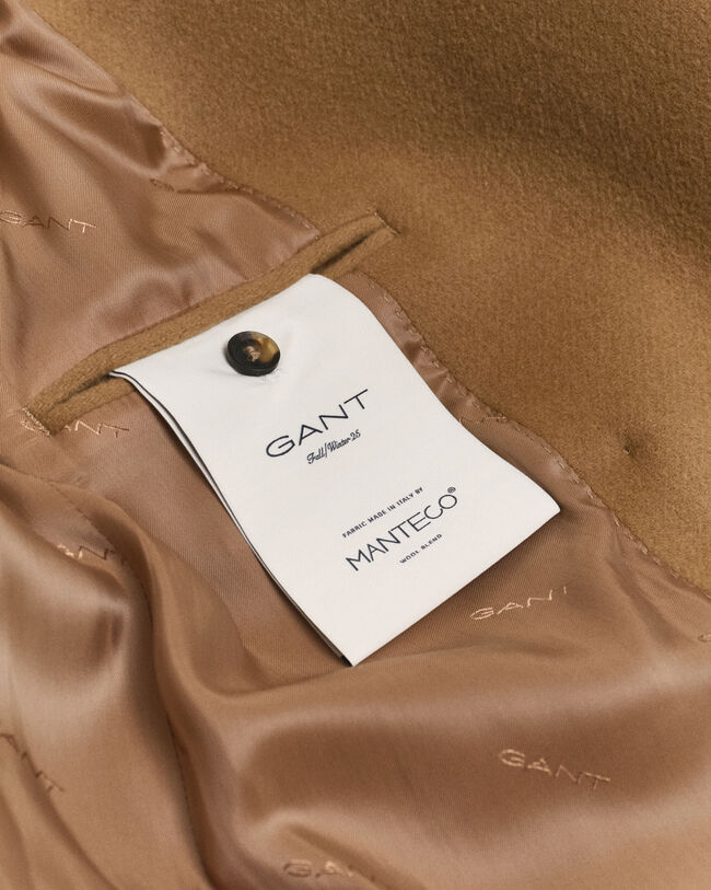 Caban mi-long en laine