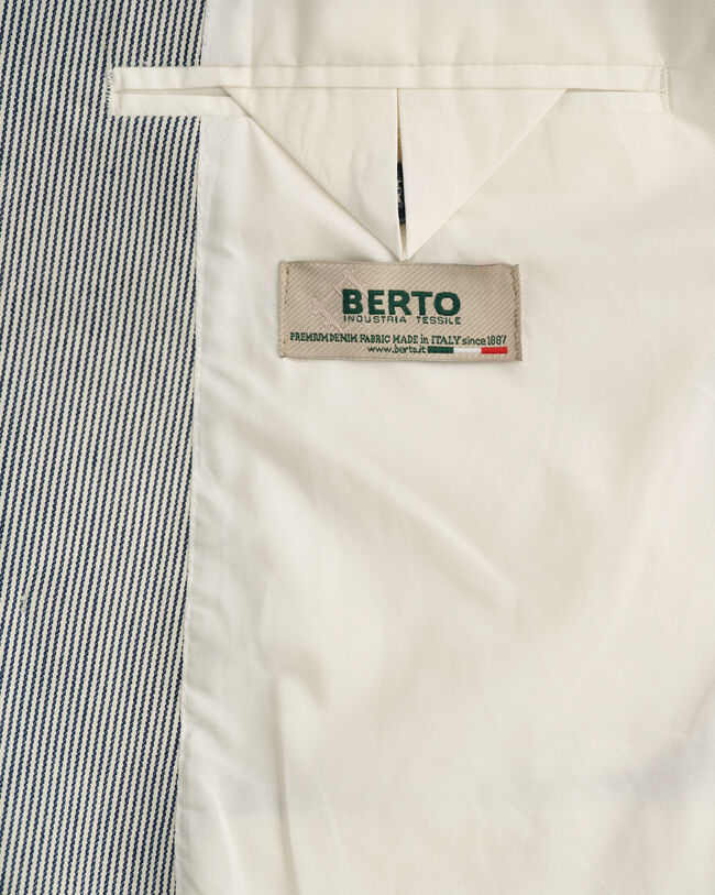 Oversized gestreepte double-breasted blazer