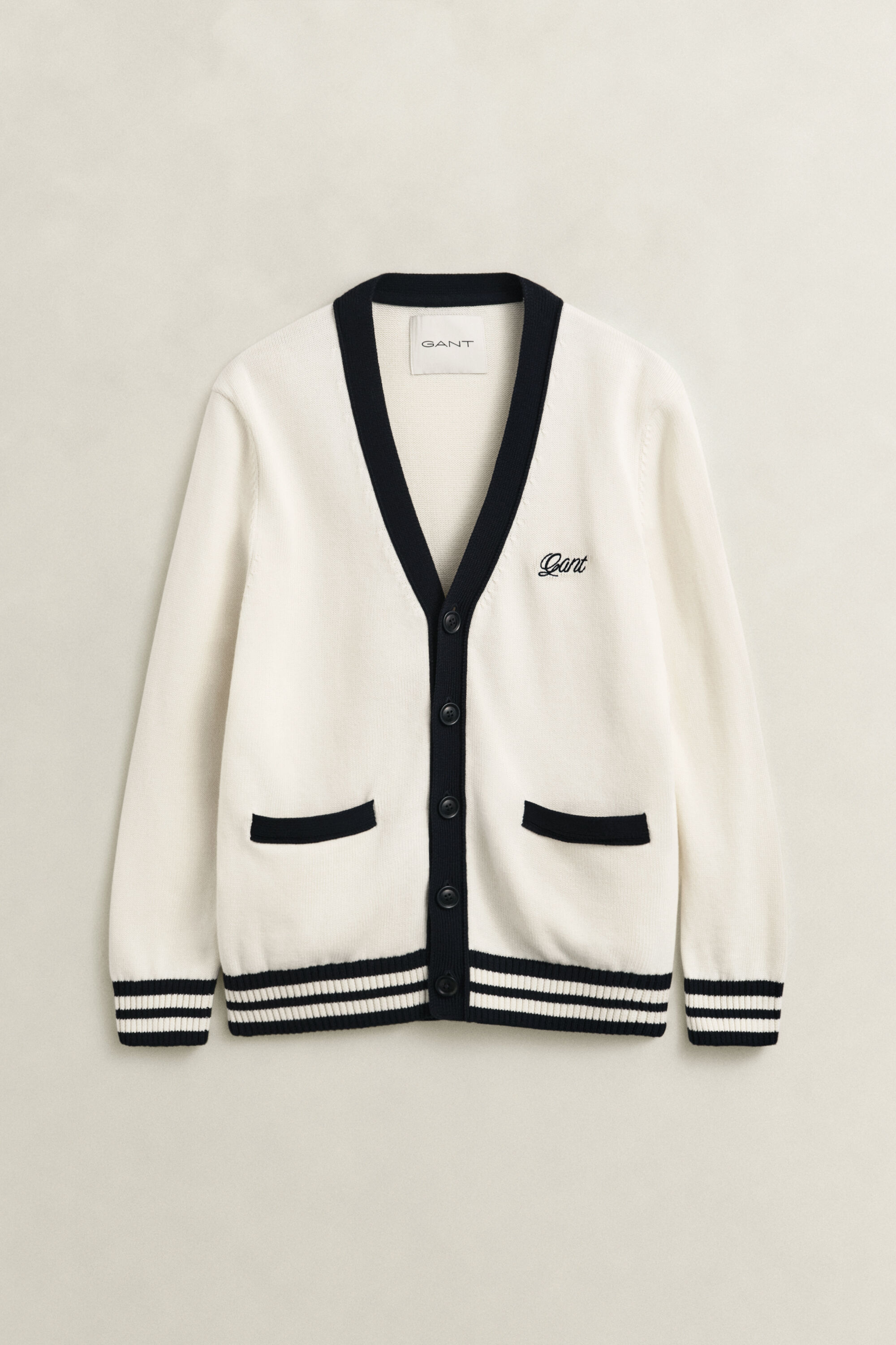 Vest met V-hals en knoopsluiting