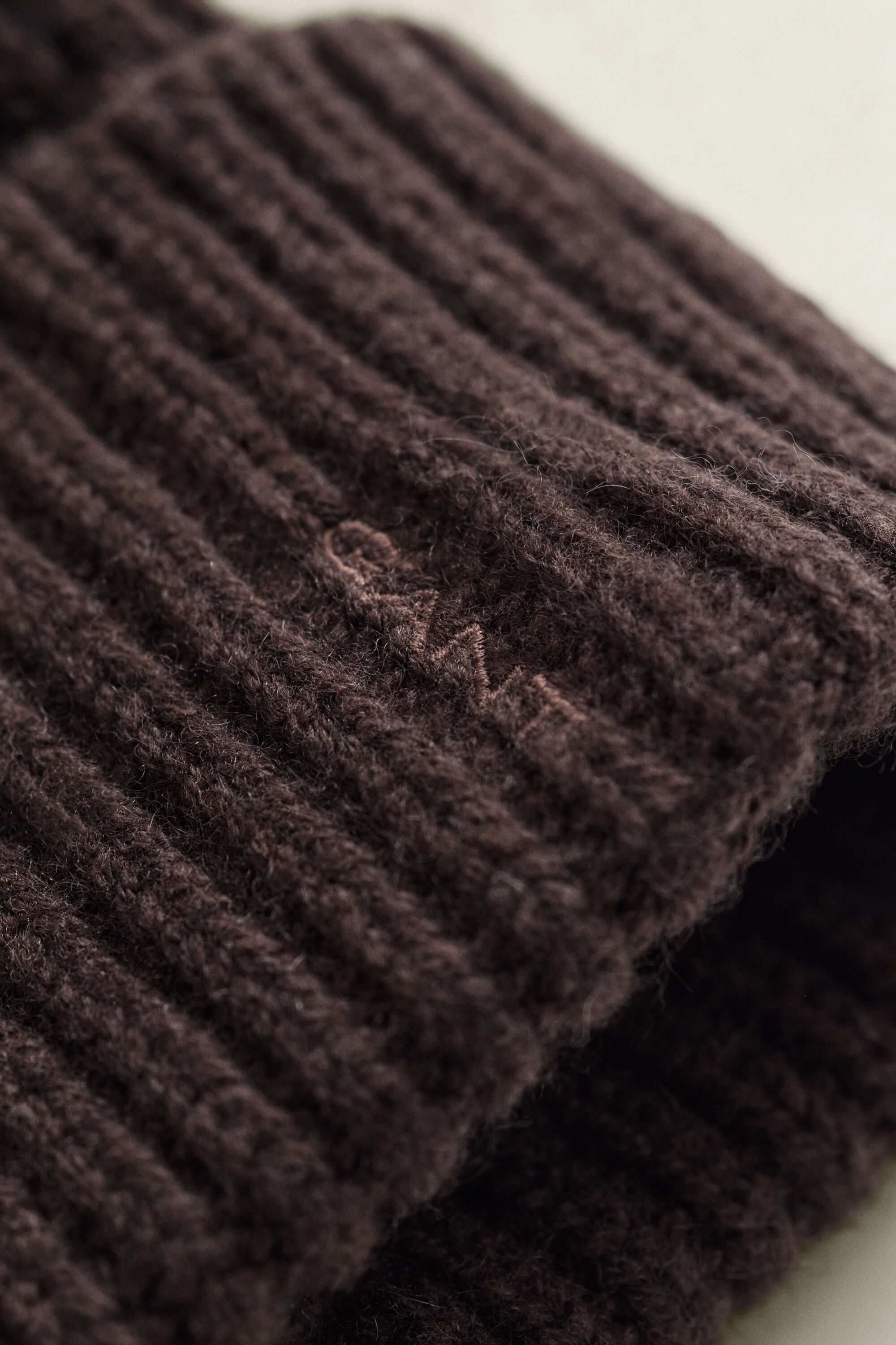 Geribde beanie van wol-kasjmiermix
