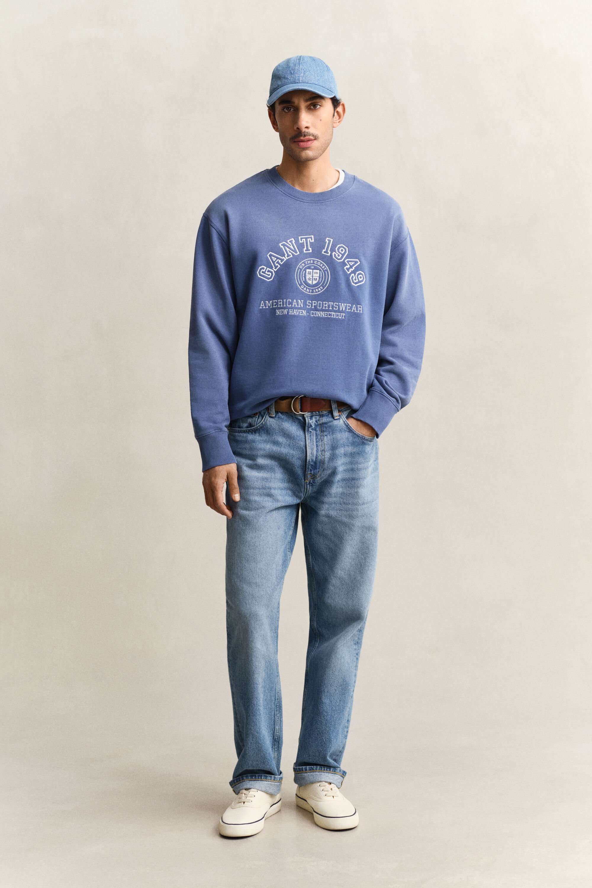 Sweatshirt met spray-afbeelding