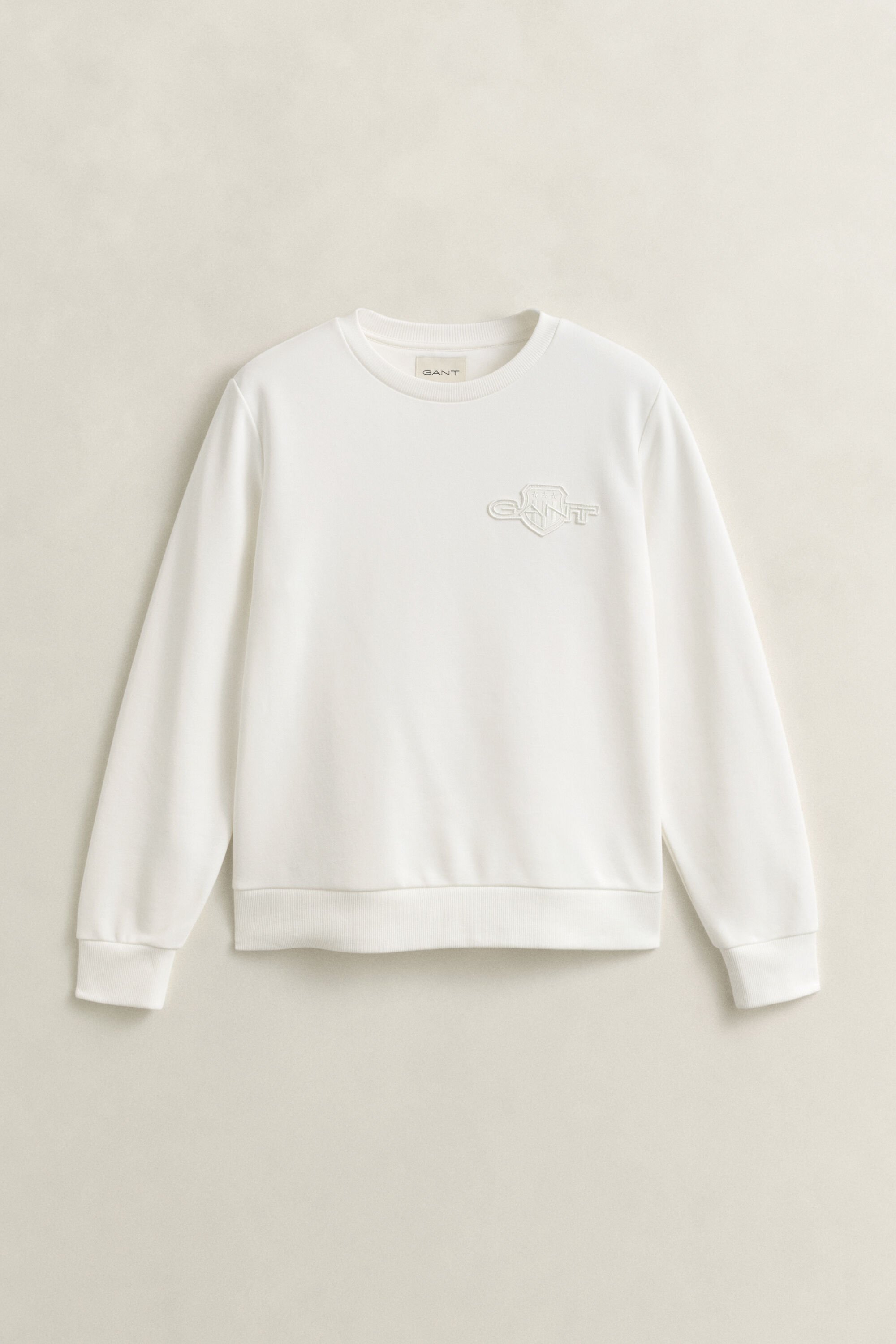 Tonal Shield sweatshirt met ronde hals