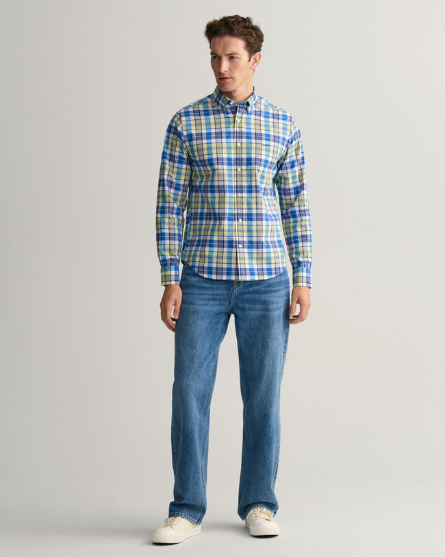 Chemise regular fit à carreaux colorés