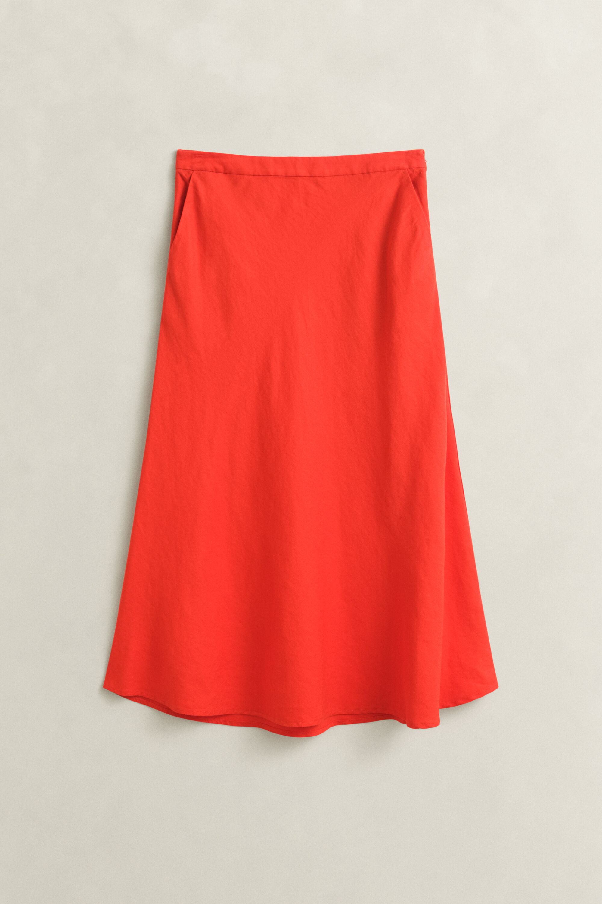 Wijduitlopende rok van linnenmix