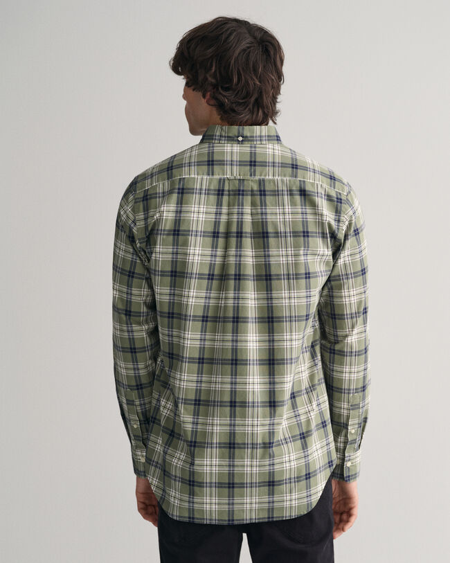 Regular Fit poplin hemd met ruitjes