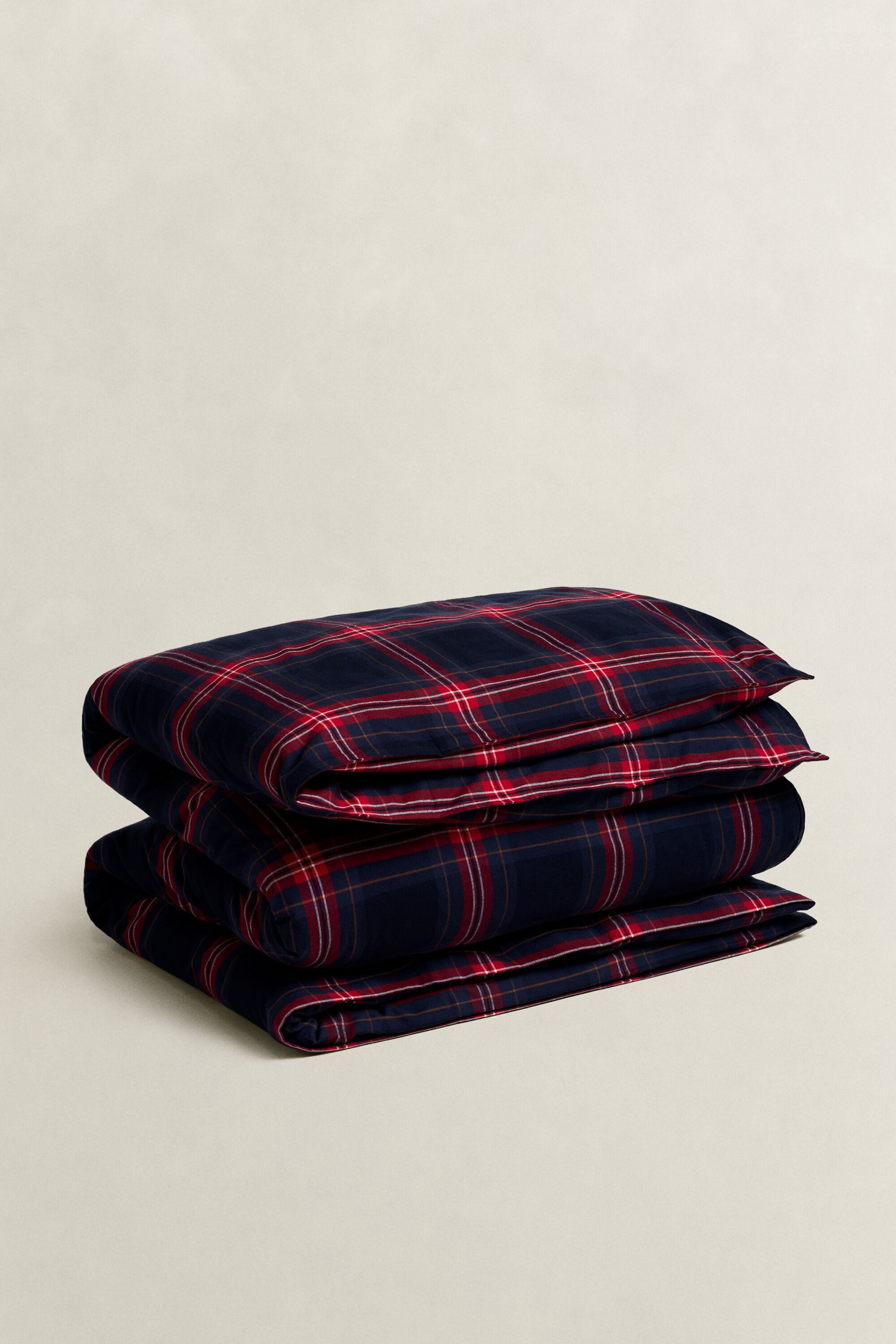Housse de couette simple en flanelle à carreaux