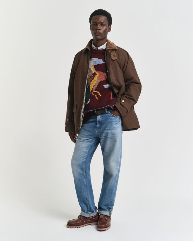 Bird Graphic trui met ronde hals