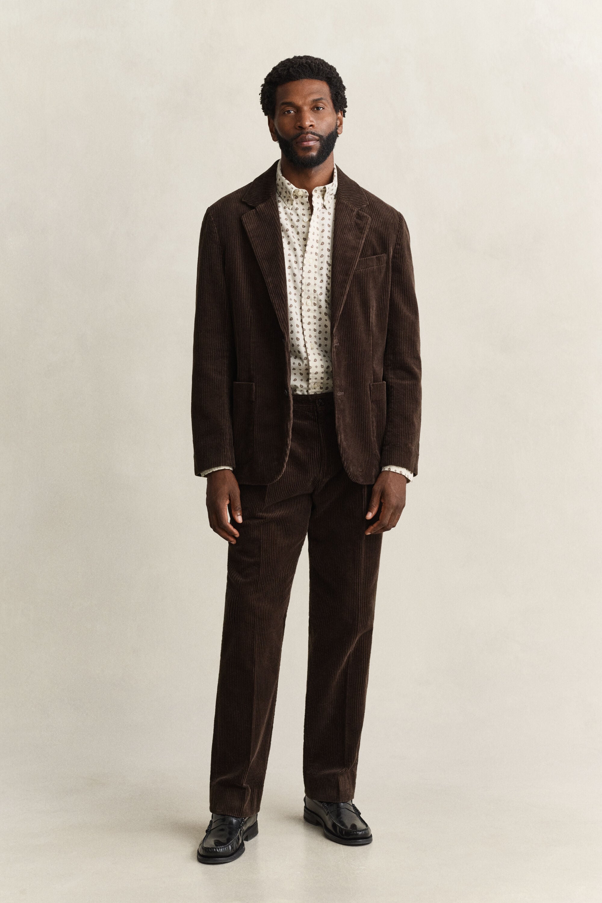 Chemise en sergé à motif cachemire