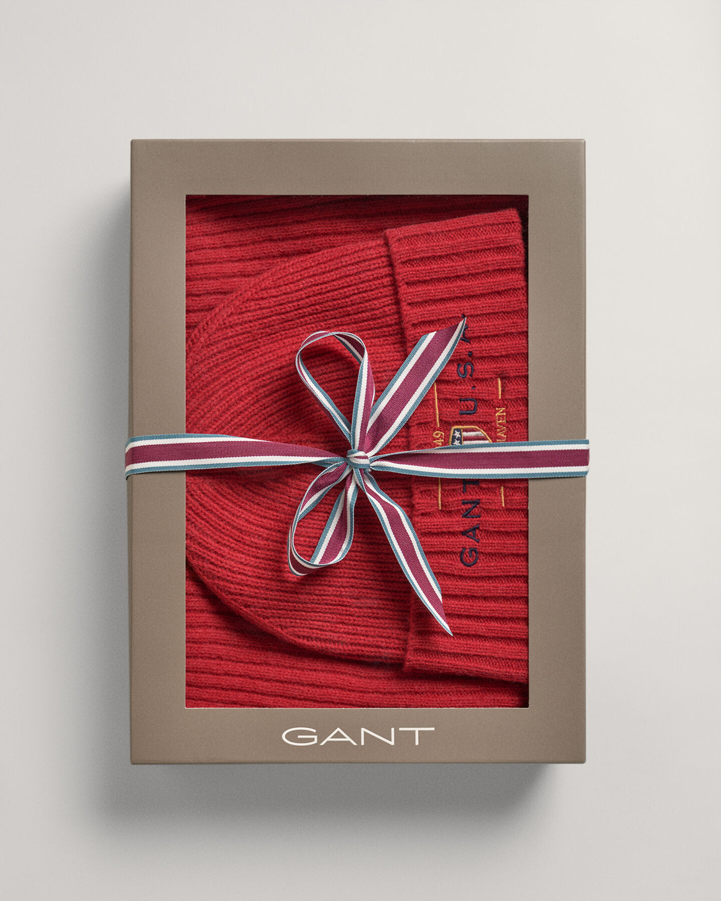 Set van sjaal en beanie in cadeauverpakking