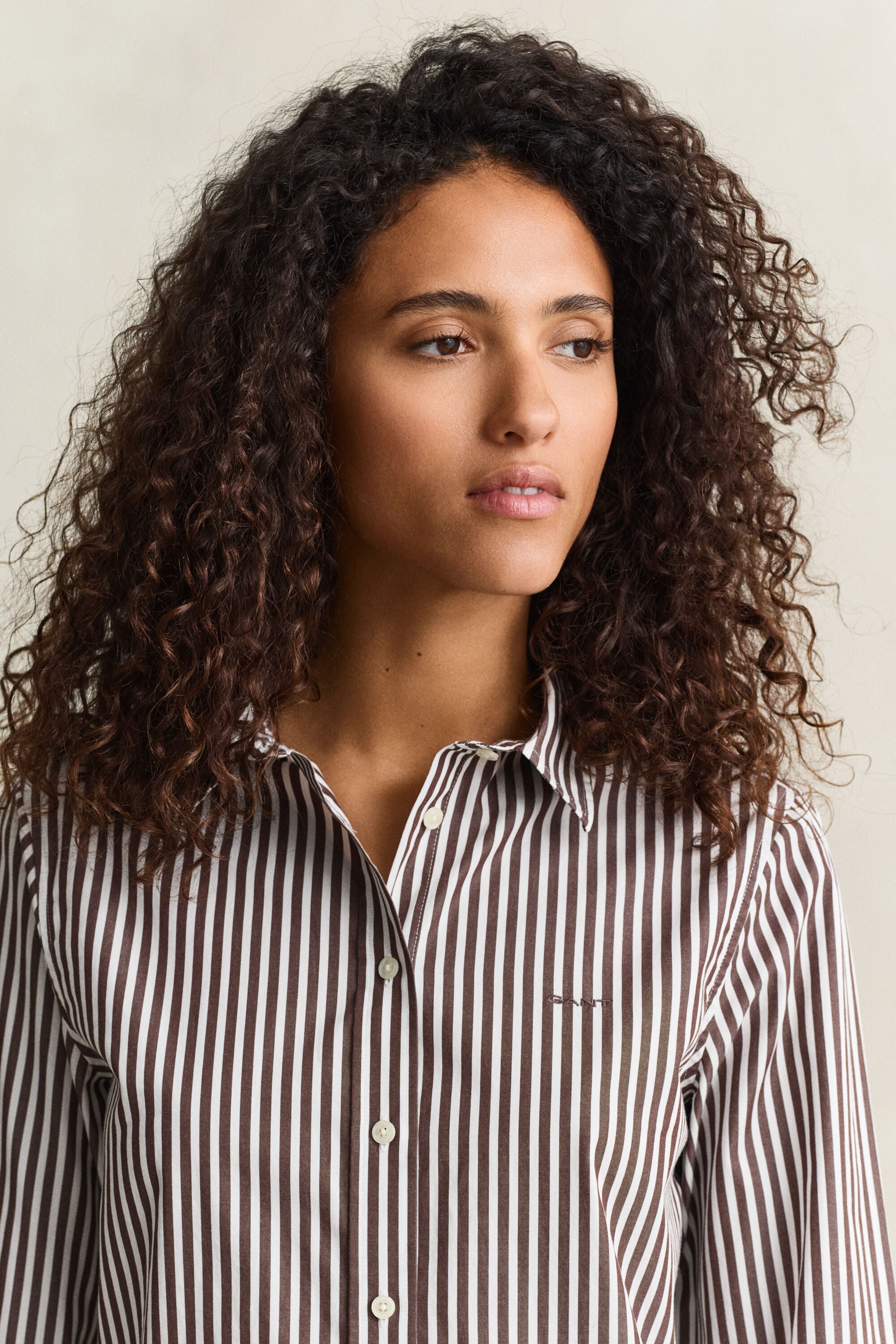 Classic Regular gestreept poplin hemd
