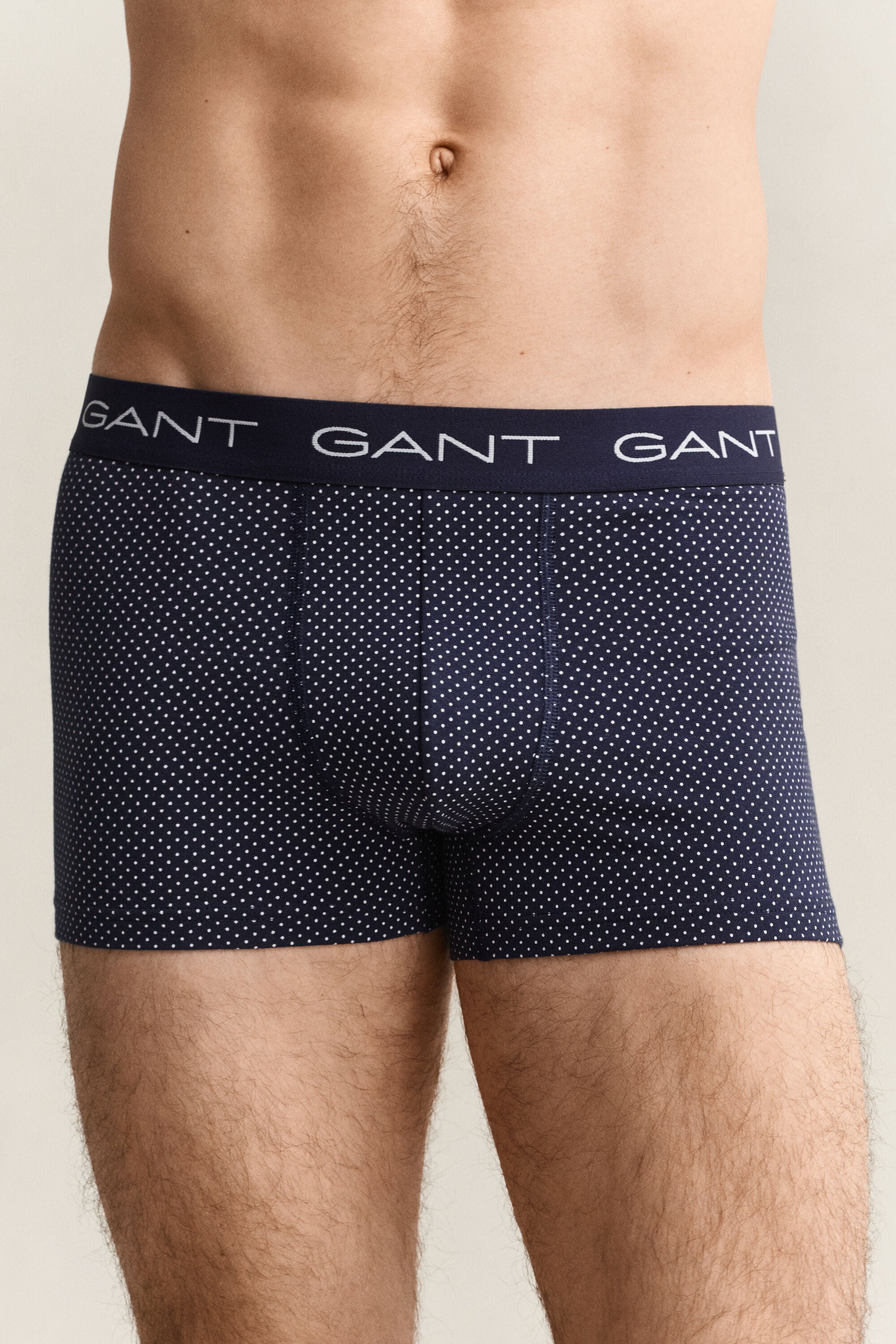 Set van drie boxershorts met stippen