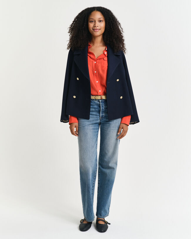 Relaxed Fit hemd van Habotai-zijde