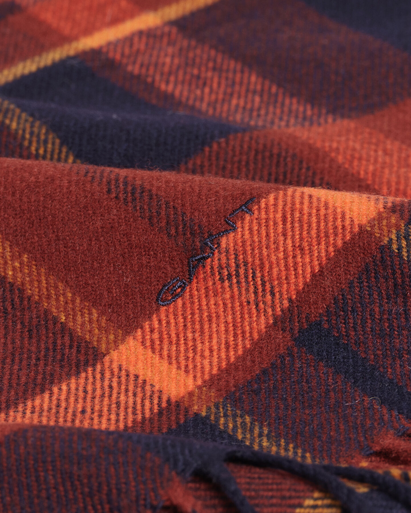 Écharpe en laine à carreaux