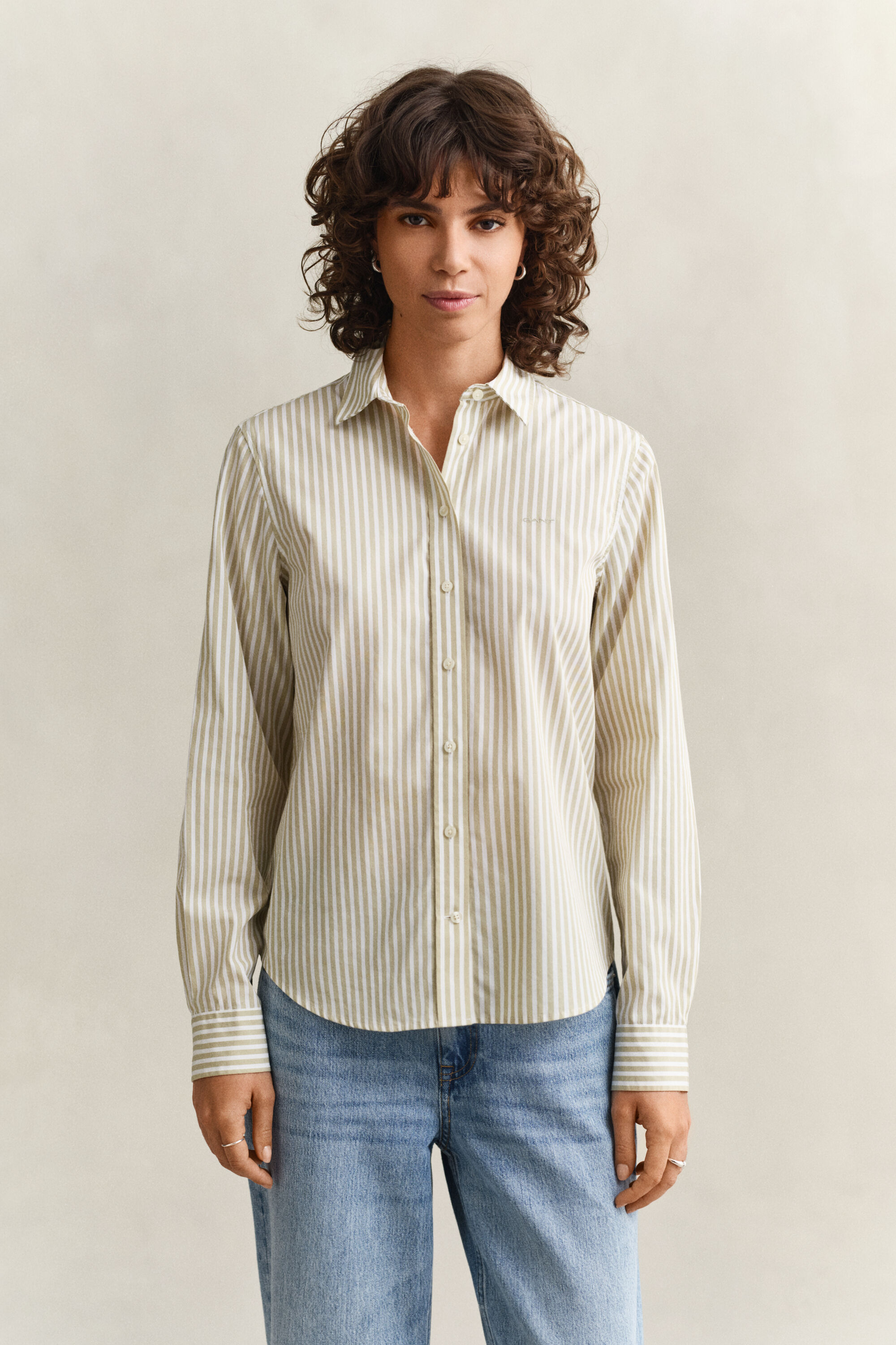 Regular Fit Classic gestreept overhemd van poplin