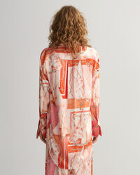 Chemise relaxed fit en soie à imprimé Sailing